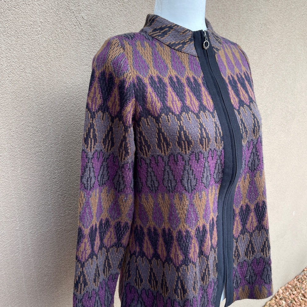 Exclusively Mistook Multi-Colored Full Zip Cardig… - image 4